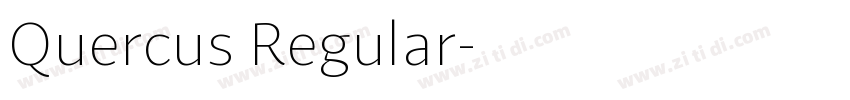 Quercus Regular字体转换